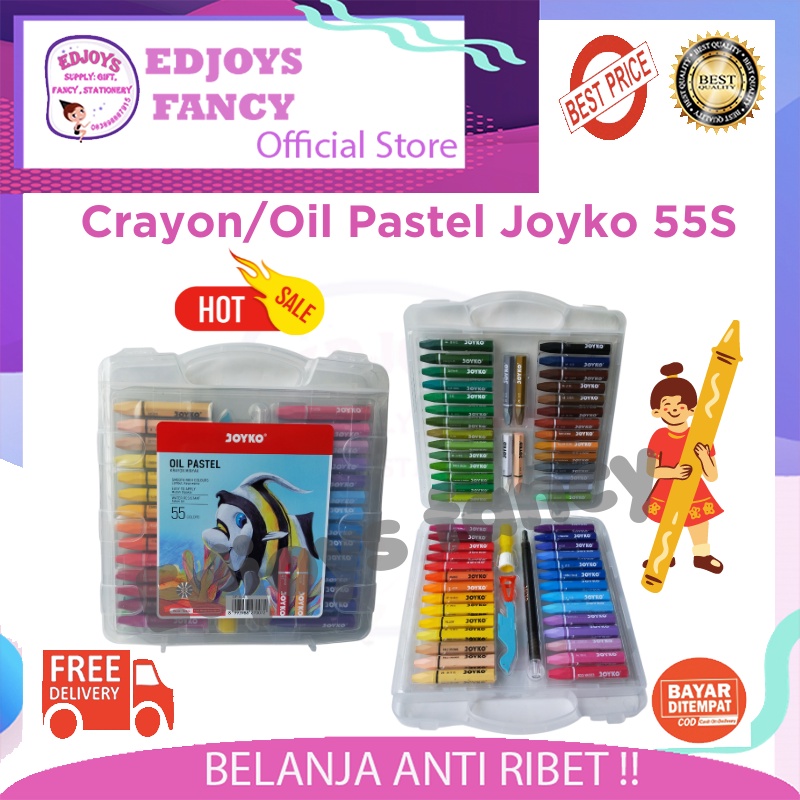 Jual Joyko Titi crayon krayon oil pastel 55 warna Crayon anak Krayon