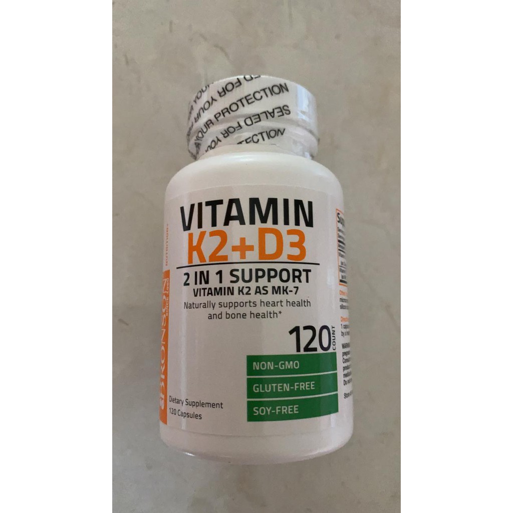 Jual Bronson Vitamin K2 MK7 plus Vitamin D3 120 Capsules Shopee