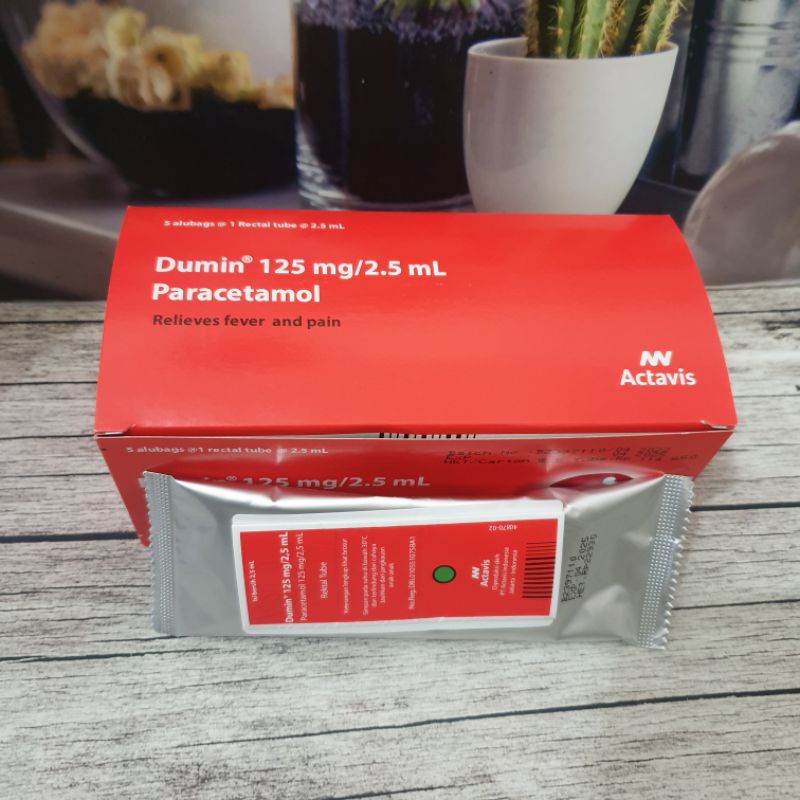 Jual Dumin Rectal Tube 125mg/2,5ml per Pack untuk bayi Paracetamol