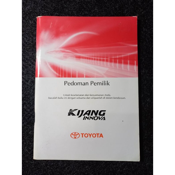 Jual manual book / buku pedoman pemilik / buku manual toyota kijang