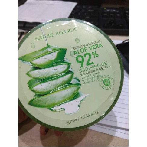 Nature Republic Aloe Vera 92% Soothing Gel - 300ml For Face & Body, All Skin Types