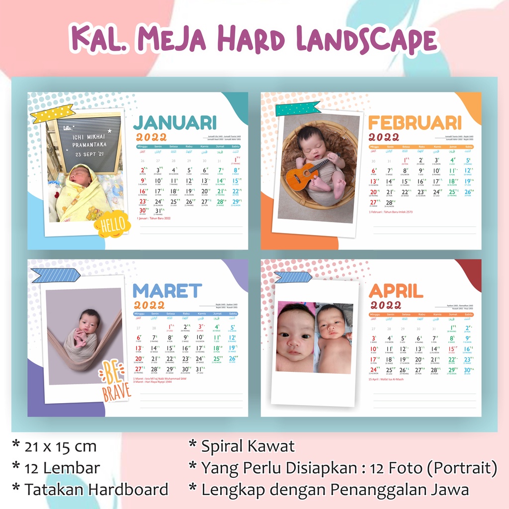 Jual Kalender Meja Kalender Duduk Hard Board Hard Cover Shopee Indonesia 