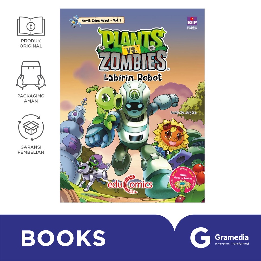 Jual Educomics Plant vs Zombie Komik Sains Robot 1: Labirin Robot (Xiao ...