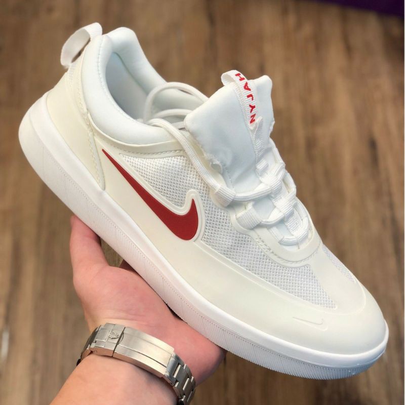 Nike nyjah white red on sale