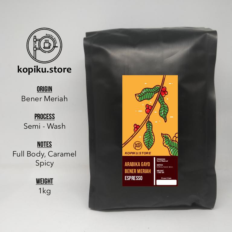 Jual Kopi Arabika Gayo Bener Meriah 1kg | Espresso Beans Biji/Bubuk ...