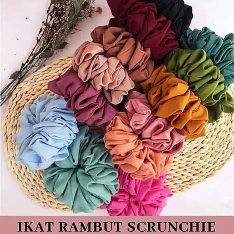 Jual Scrunchie Ikat Kuncir Rambut Cepol Diamond Crep I Jersey Premium Termurah By Kalisha 