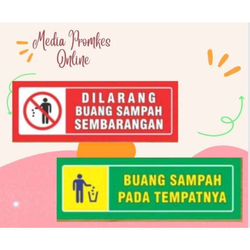 Jual Stiker Dilarang Buang Sampah Sembarangan Shopee Indonesia 3545