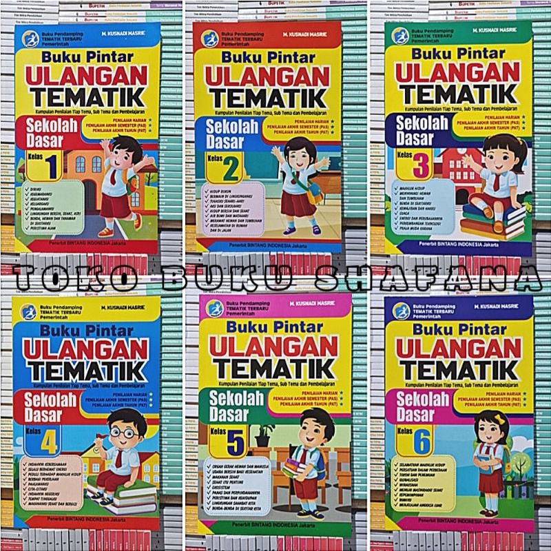 Jual BUKU PINTAR ULANGAN TEMATIK KELAS 1 2 3 4 5 6 SD BUKU PENDAMPING ...
