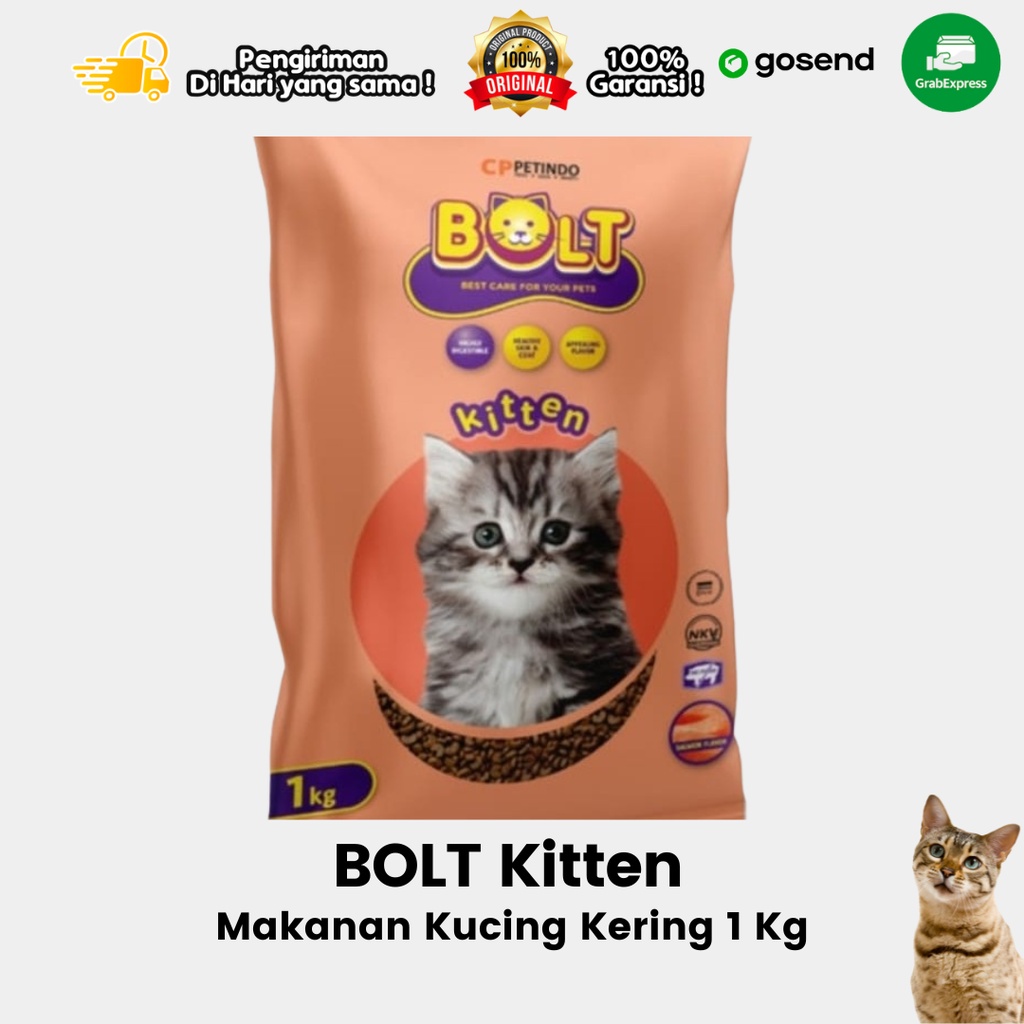 Jual BOLT KITTEN BOLD KITEN 500 GRAM 1KG RASA SALMON DAN TUNA DRY