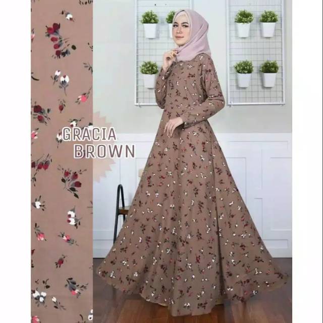 Jual PROMO!!! GRACIA GAMIS MONALISA BUSUI RESLETING DEPAN (TANPA JILBAB