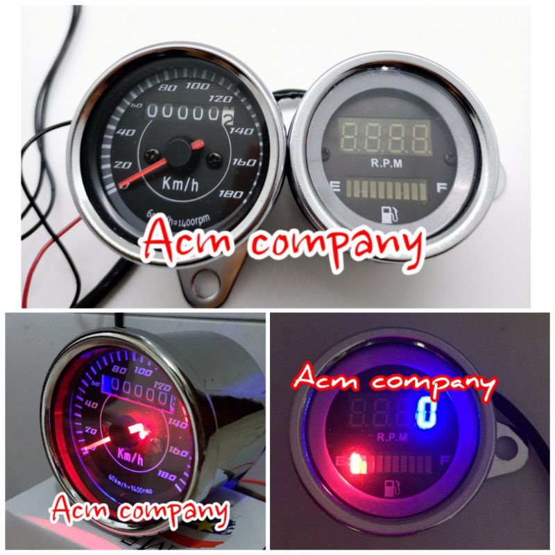 Jual Spidometer Speedometer Digital 2in1 Rpm & Fuel Meter Bensin Plus ...