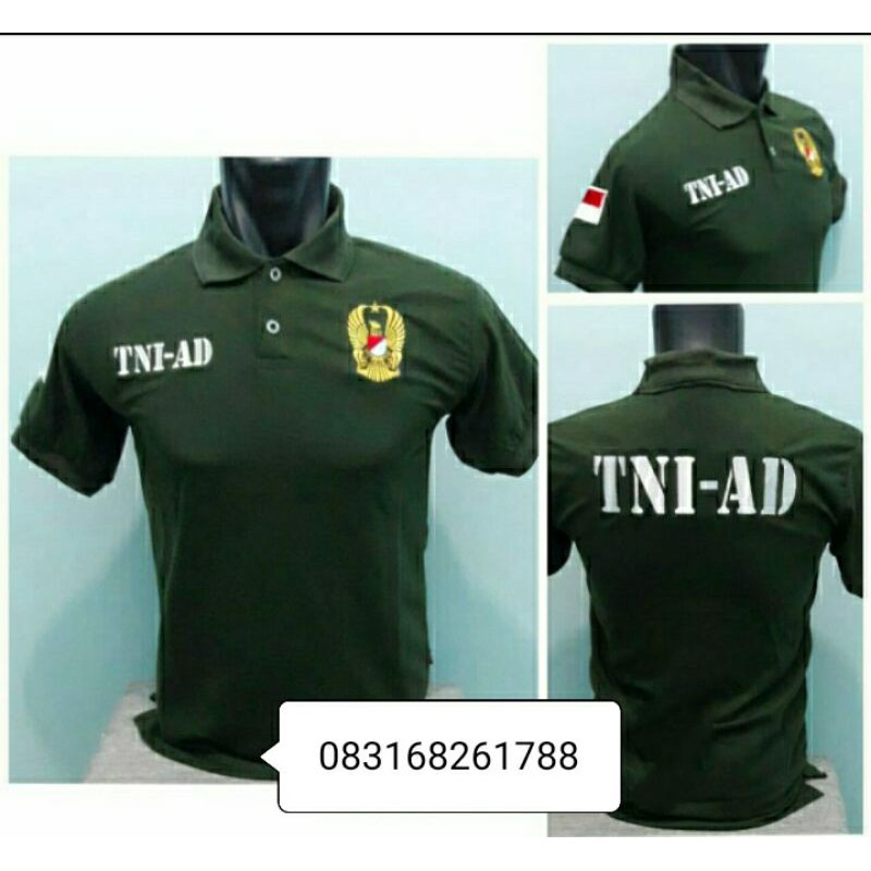 Jual Kaos Tni Ad Kaos Kerah Tni Ad Baju Tni Ad Polo Shirt Tni Ad