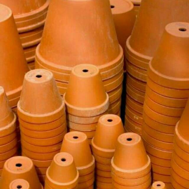 Jual Pot Bunga Tanah Liat Terracotta Tembikar Tanaman Kaktus Cactus Sukulen Succulen Hiasan 8976