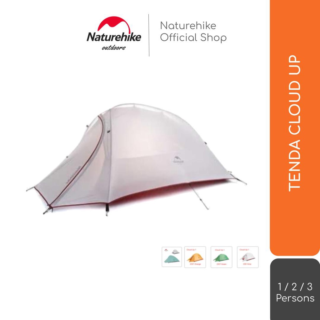 Jual Naturehike Tenda Cloud Up 1 2 3 Orang 20D / 210T Camping 1P / 2P ...