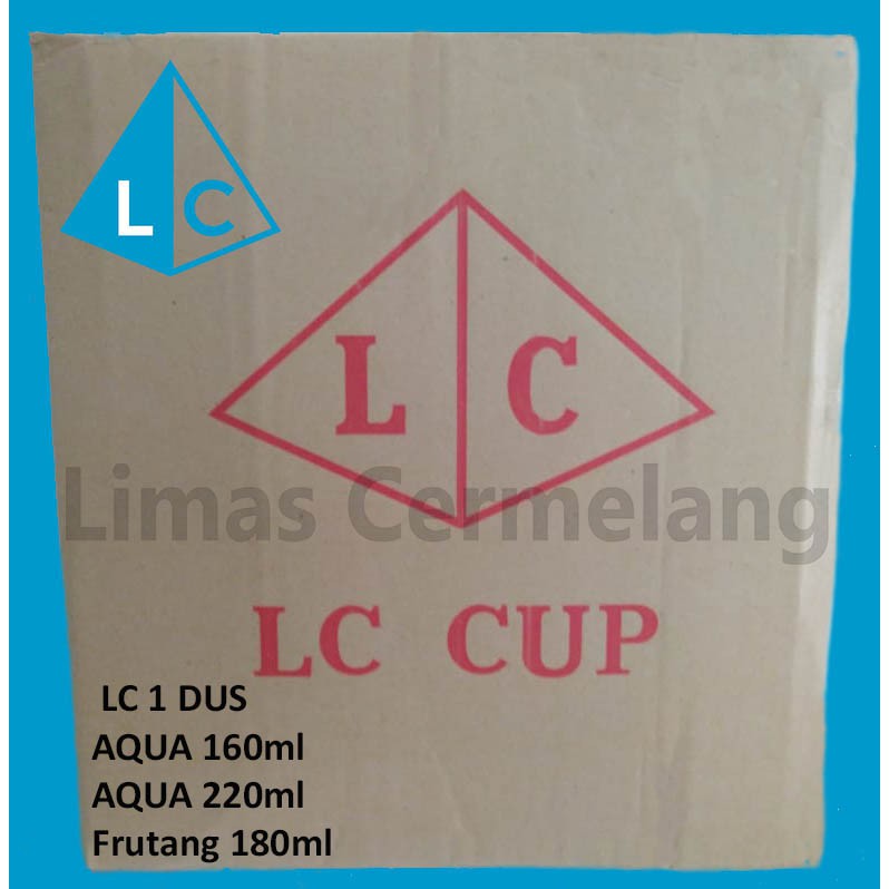 Jual Gelas Plastik LC AQUA & FRUTANG 5oz/6oz/7oz ( 1 DUS 2000pcs ...