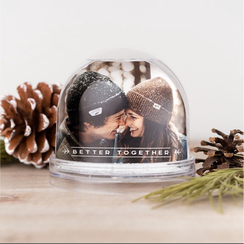 Jual Snow Dome Photoframe - Snow Ball Glitter Custom - Globe Photo ...