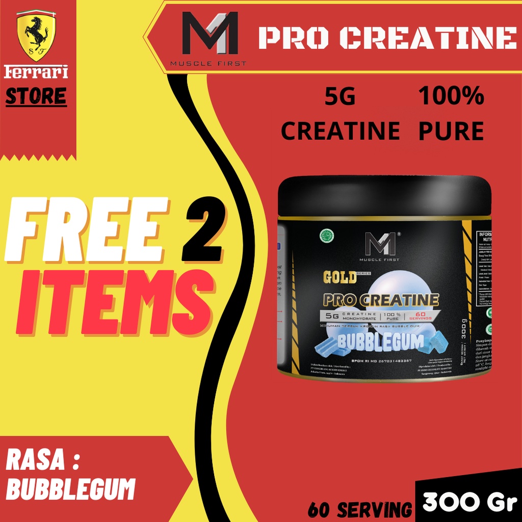 Jual M1 Muscle First Pro Gold Creatine 300gr Pembentuk Otot Rasa