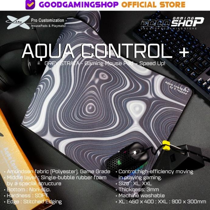 Jual Xraypad Aqua Control Grey Strata Gaming Mousepad Shopee Indonesia