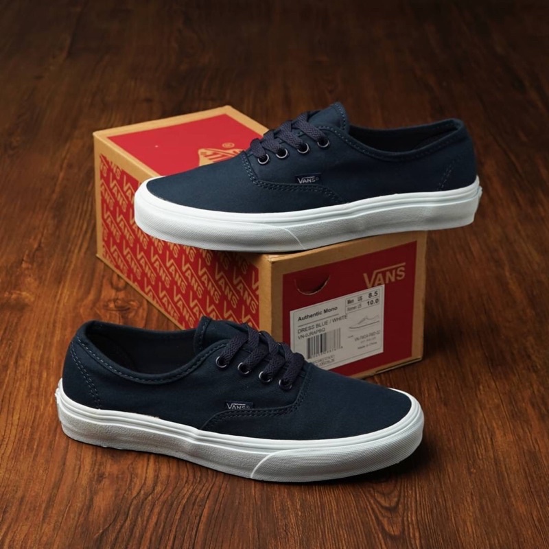Jual Vans Authentic Mono Dress Navy Blue Shopee Indonesia