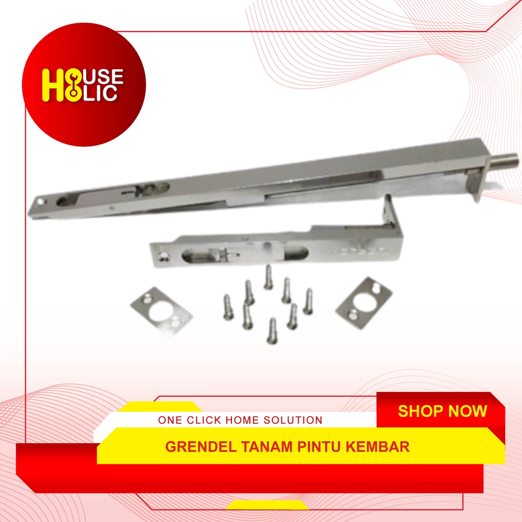 Jual Grendel Tanam Stainless / Grendel Pintu Kembar / Flust Bolt ...