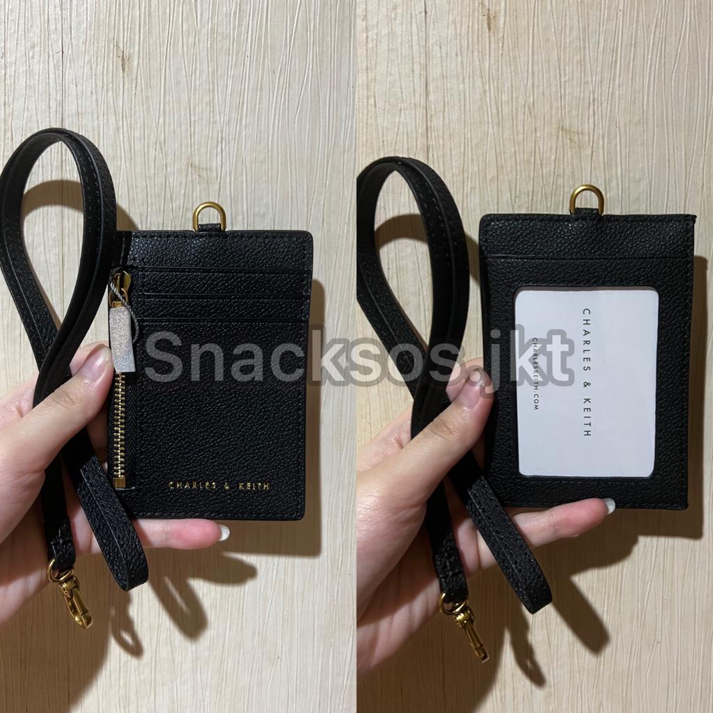 Charles and Keith Lanyard CardHolder Side Zip Card Holder Charles&Keith