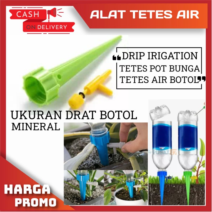 Jual ALAT SIRAM TANAMAN OTOMATIS AIR DRIP TETES POT BUNGA SPRINKLER ...