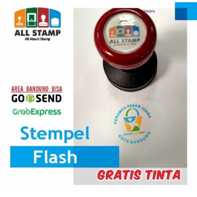 Jual stempel warna otomatis bulat desain custom gratis tinta | Shopee ...