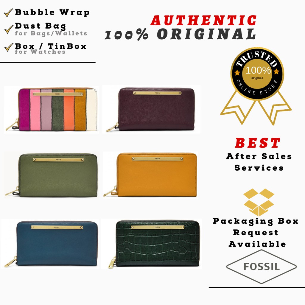 Fossil Liza Clutch Omringd met Rits van Eco-leer voor Dames, SL7878G200-19,5 cm L x 2,5 cm B x 11,4 cm H