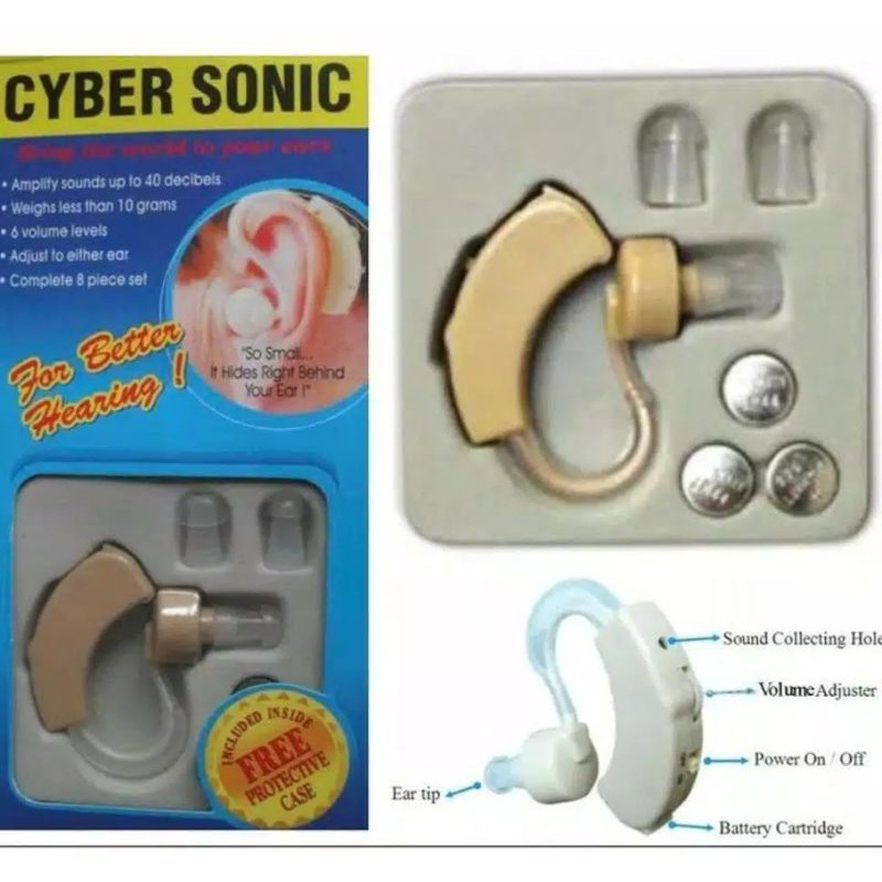 Jual Alat Bantu Dengar Pendengaran Hearing Aid Original Cybersonic BTE ...