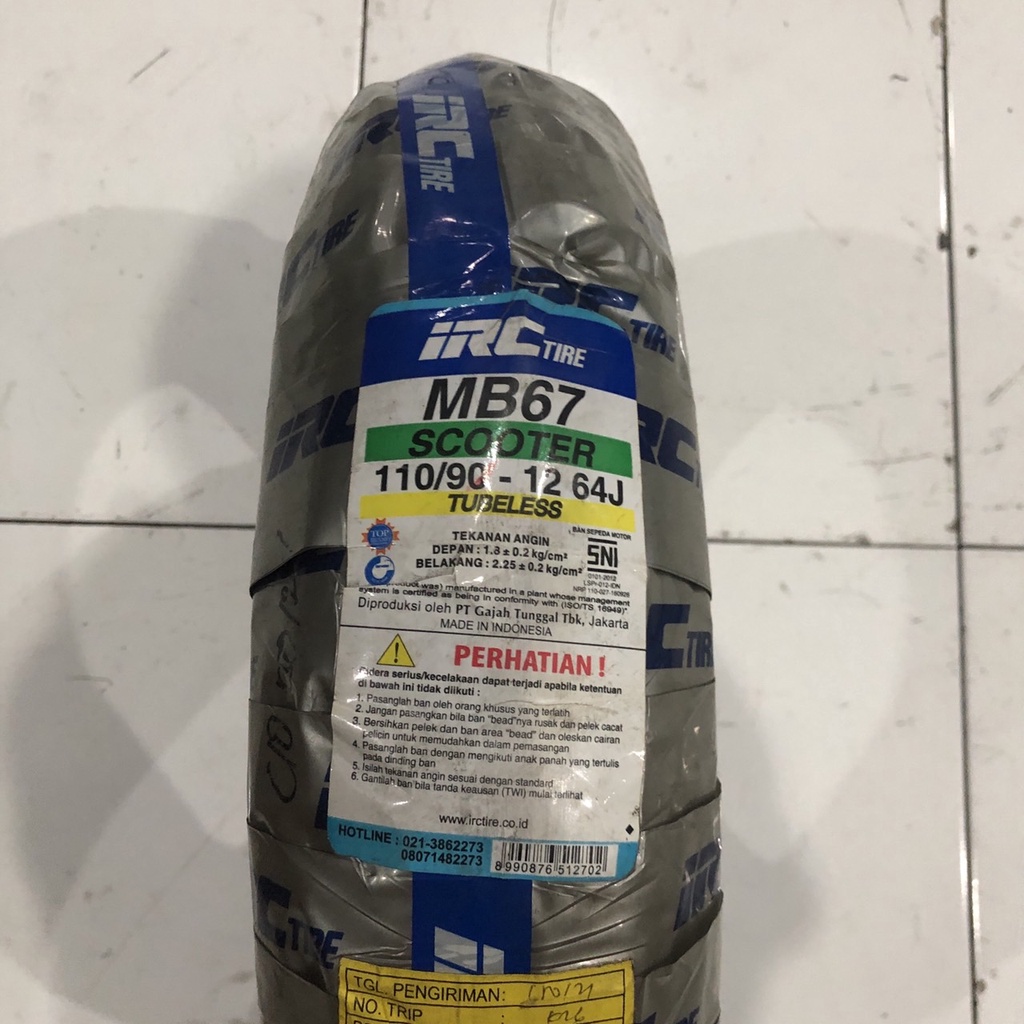 Jual Ban Luar IRC MB67 100/90-12 / Ban Scoopy | Shopee Indonesia