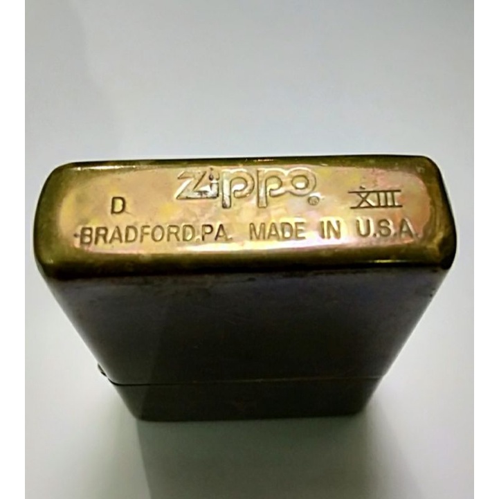 Jual Zippo classic, Jadul Original 1932 Seri D XIII BRADFORD.PA. MADE