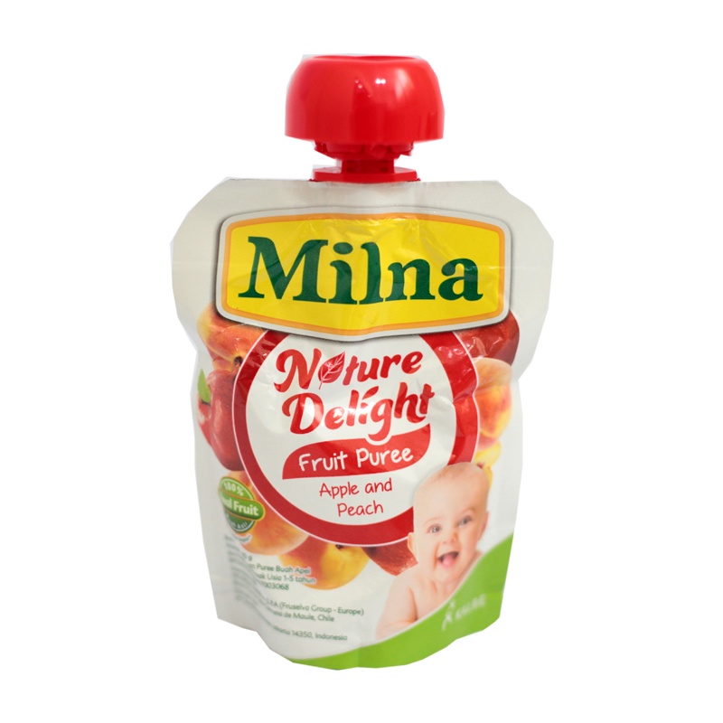 Jual Milna Puree Buah Apel Dan Peac 80Gr | Shopee Indonesia