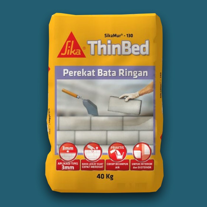 Jual Perekat Bata Ringan Sikamur 130 Thinbed 40kg Shopee Indonesia