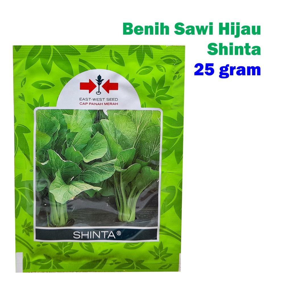 Jual 25 Gram Benih Sawi Hijau Caisim Shinta Cap Panah Merah Bibit Sayur