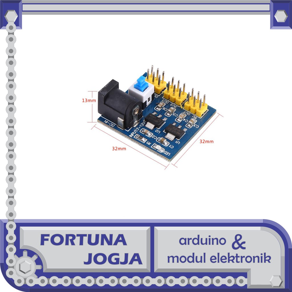 Jual Modul DC-DC Voltage Converter Multi Output 12V 5V 3.3V 800mA ...