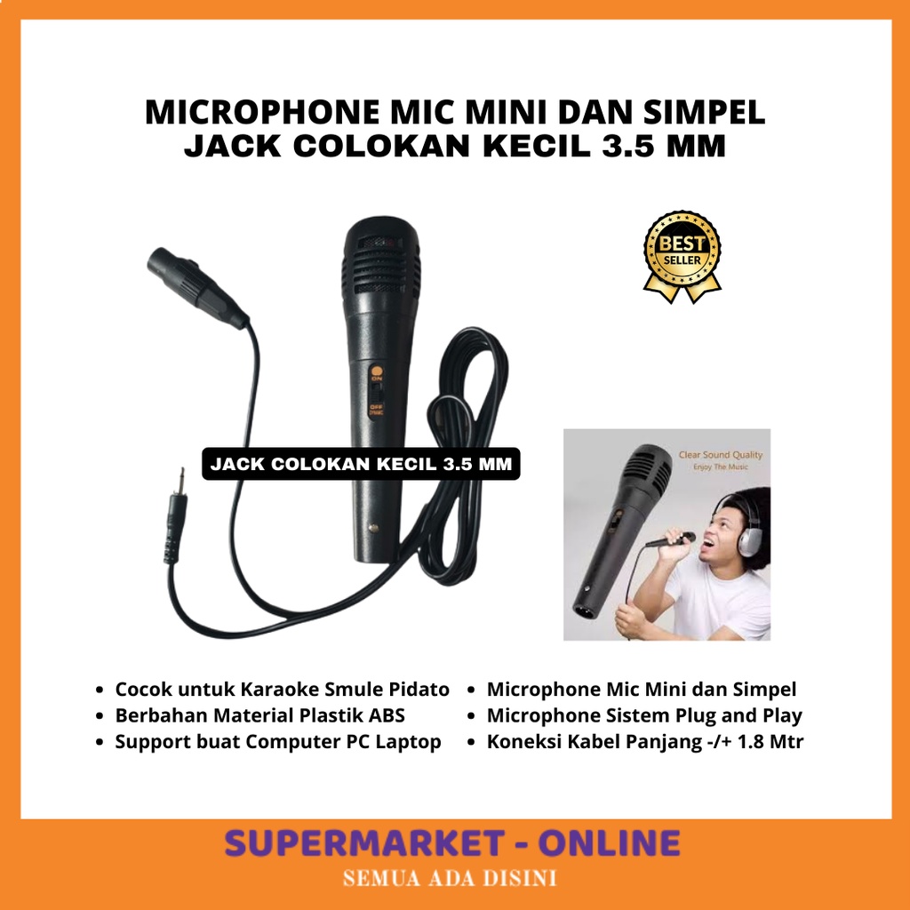 Jual HARGA PROMO Mic Microphone Microphone Kabel Mini dan Simpel