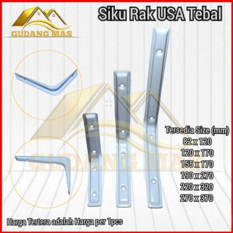 Jual Siku Rak Tebal 220 x 320 / Siku Rak Salon / Siku Rak Barang ...