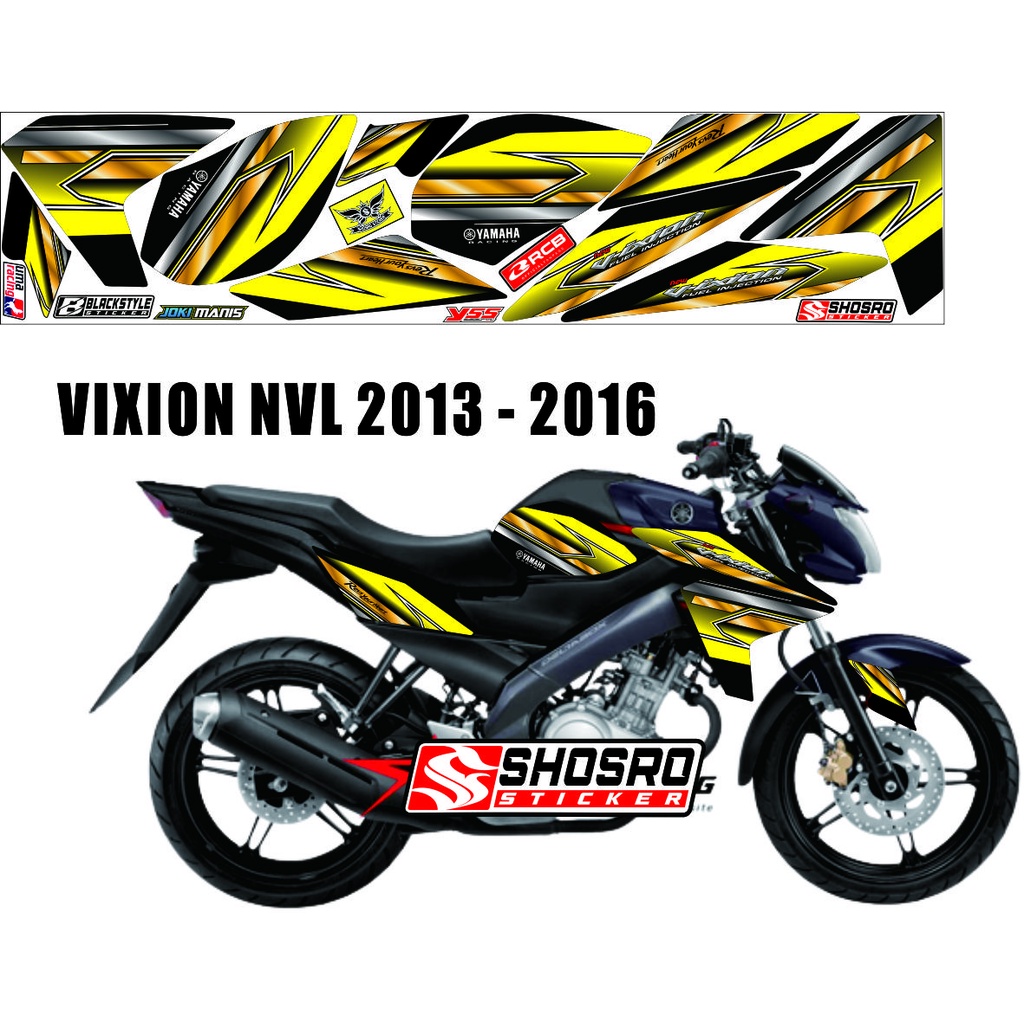 Jual Stiker Set Sticker Motor Variasi Yamaha Vixion Nvl