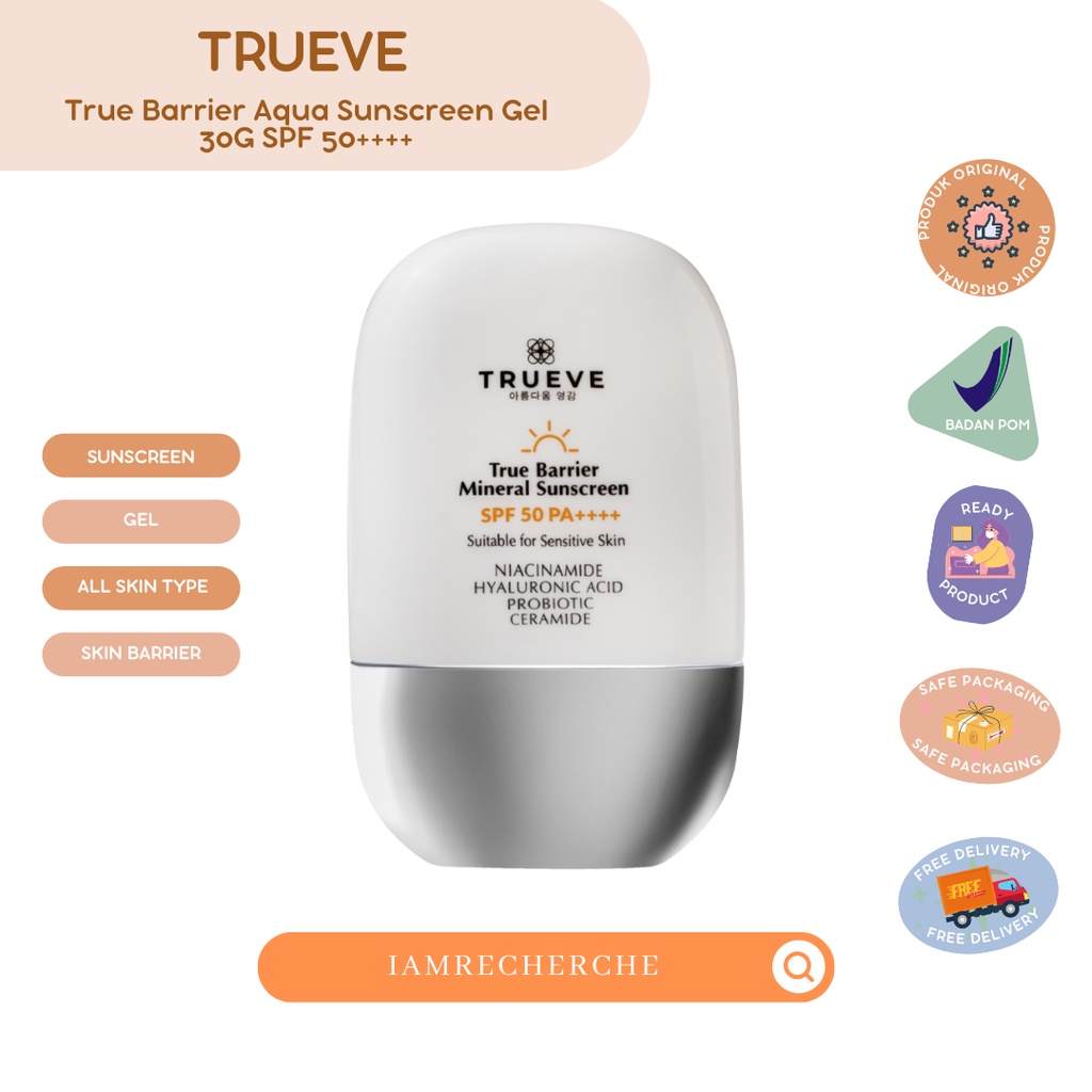 Jual TRUEVE True Barrier Mineral Sunscreen 30G SPF 50+++ | Shopee Indonesia