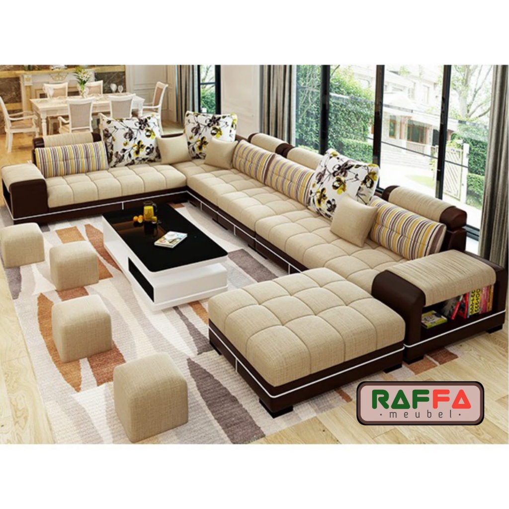 Jual SOFA LETTER U JUMBO - SOFA RUANG TAMU MINIMALIS MODERN - SOFA