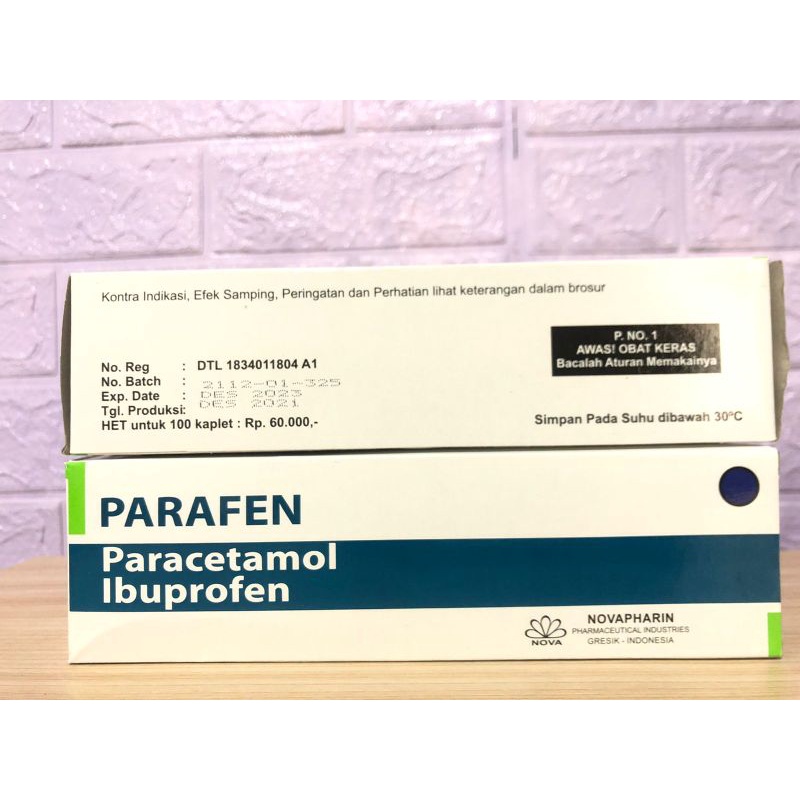 Jual [COD] PARAFEN BOX 100 kaplet Paracetamol IbuprofenObat Nyeri