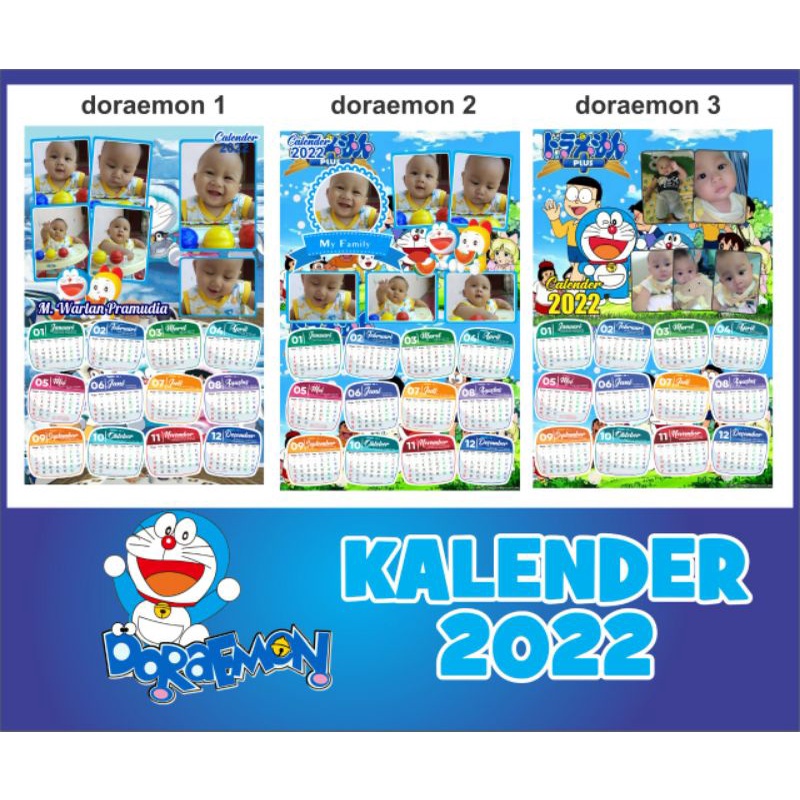 Jual Kalender 2022 Karakter Doraemon Custom Shopee Indonesia 5556