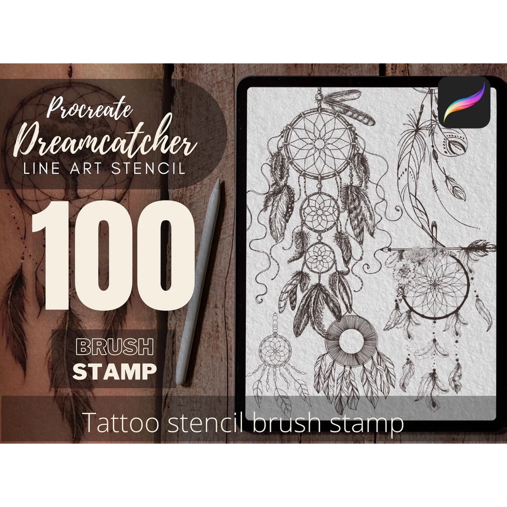 Jual Procreate Brush - Dreamcatcher Tattoo Brushes | Shopee Indonesia