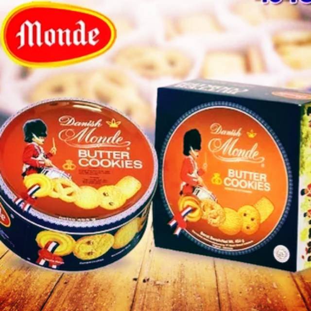 Jual Monde Biscuit blue shell kecil butter cookies kaleng 454gram 454g