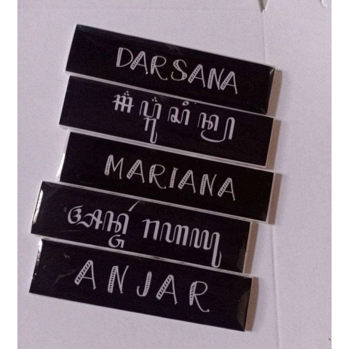 Jual Papan Nama Dada Name Tag Taq Acrilik Akrilik Putih Peniti Shopee