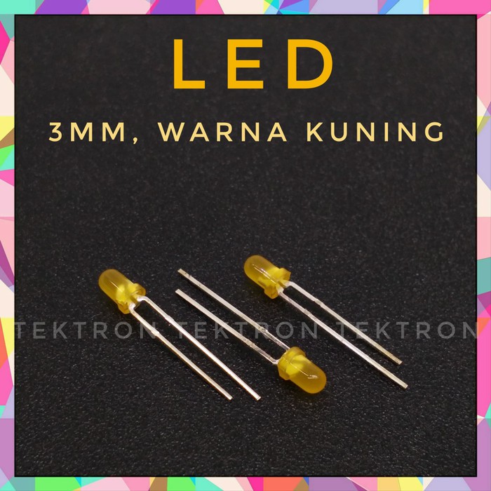Jual LED 3mm warna kuning nyala jingga untuk led indikator | Shopee ...