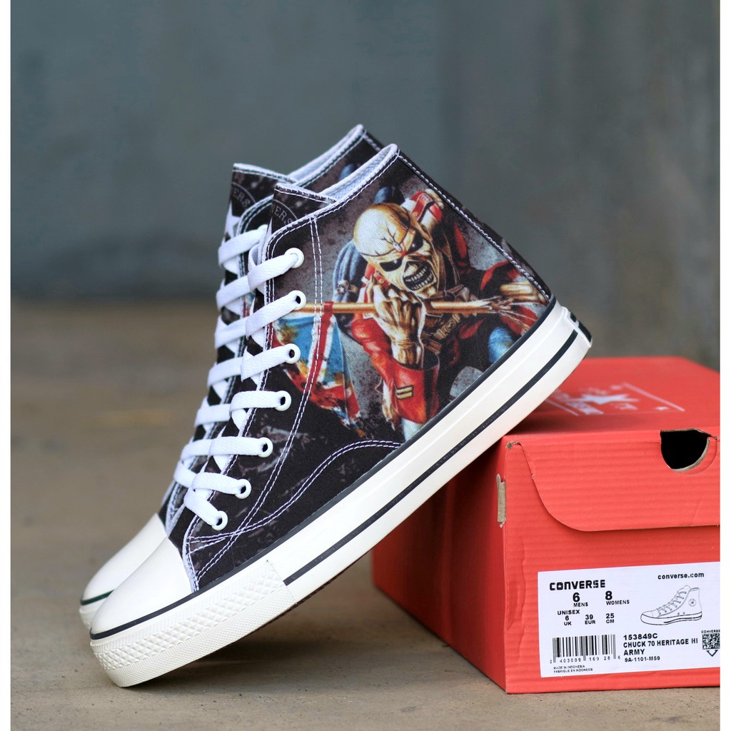 Jual Sepatu Pria Sepatu kasual Sneakers C nverse Allstar Import Premium CT Sepatu Sekolah Pria Casual Motif Iron Maiden Shopee Indonesia