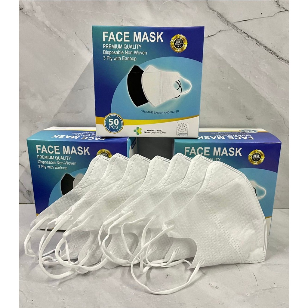 Jual MASKER DUCKBILL ISI 50 PC PUTIH Nobox | Shopee Indonesia