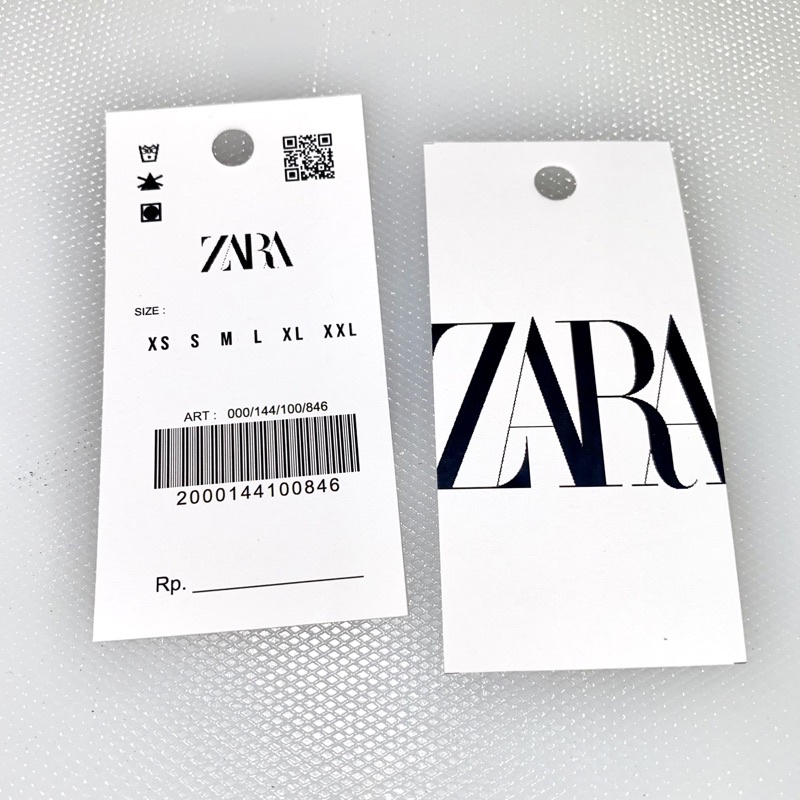 Jual Hangtag Zara Custom Hangtag X Cm Cetak Hangtag Zara