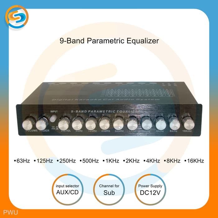 AMP VBE420P Parametric Equalizer, 9V RMS, 2 Inputs, 4 Outputs, Black, Dolby Compatible